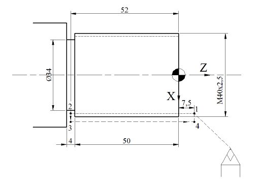 Simple Threading CNC Lathe Program Example G33